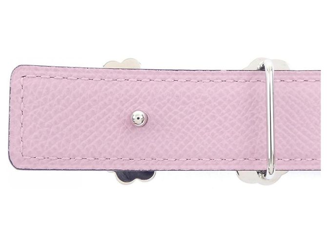 Hermès Cintura reversibile Hermes Parade 24mm Marrone Rosa - vista 3