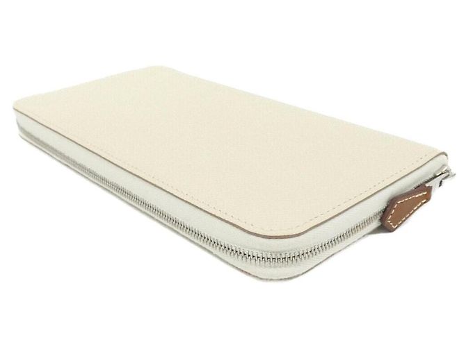 Hermès Cartera de seda Hermes EN LIBERTE Blanco - vista 2