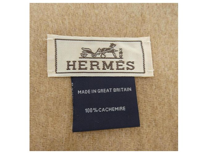 Hermès Estola de cashmere Hermes RECTO VERSO H393800T Marrom - vista 3