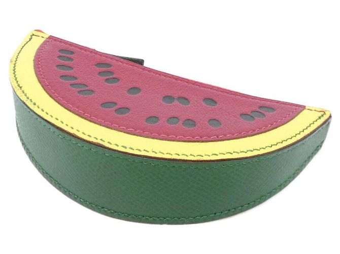 Hermès Hermes Water Melon Coin Case Rosso - vista 2