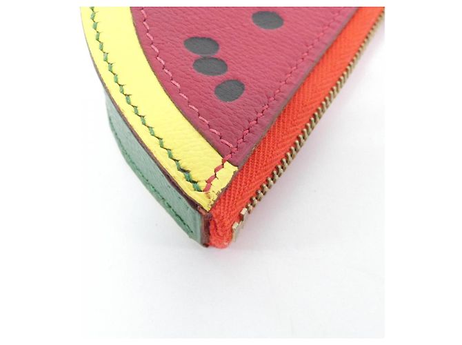 Hermès Hermes Water Melon Coin Case Rosso - vista 5