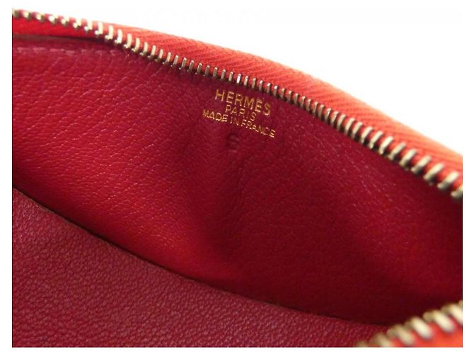 Hermès Hermes Water Melon Coin Case Rosso - vista 8