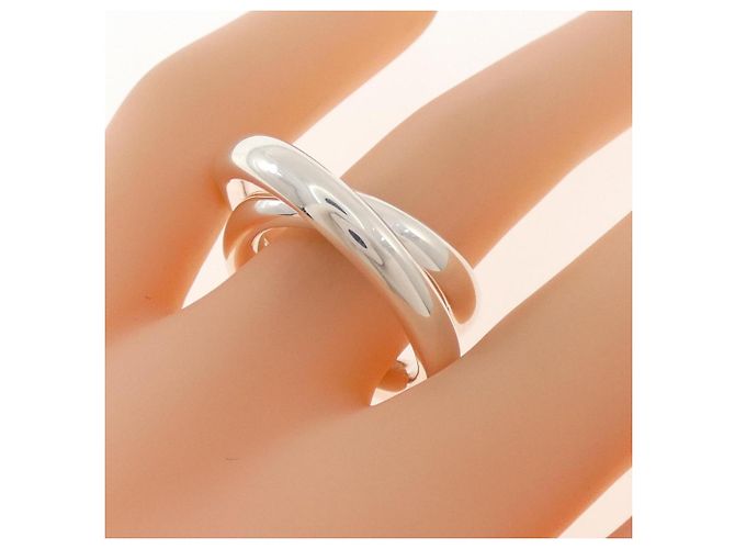 Ring Hermès Anello a Fascia Hermes Vertige in Argento 925, Misura 52 (US 6.5) - vista 5