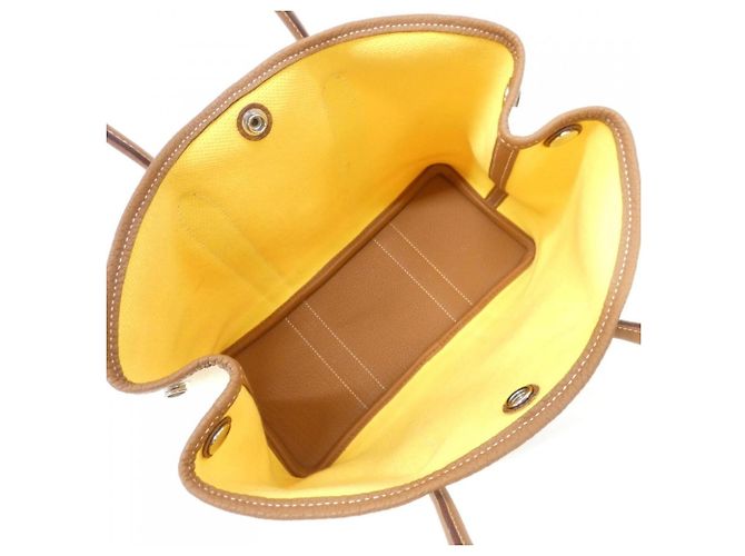 Hermès Borsa a mano Hermes Garden Party Crudo Giallo - vista 8
