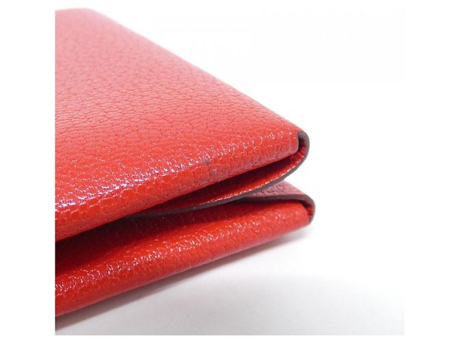 Hermès Hermes Calvi Duo Münzbeutel Rot - Ansicht 3