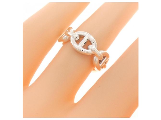 Ring Anello Hermès Chaine d'Ancre Enchainée Silver - vista 4