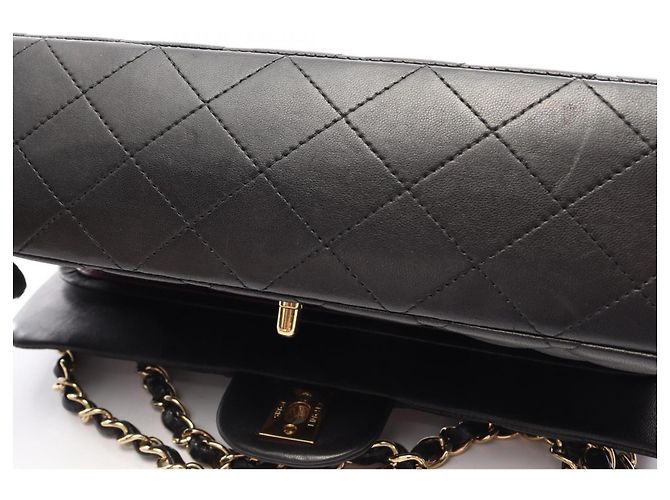 Timeless Chanel Matelassé Double Flap Shoulder Bag Black - view 13