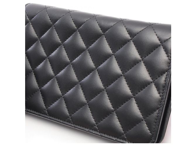 Borsa a tracolla Chanel Matelassé con nastro camelia Nero Rosa - vista 7