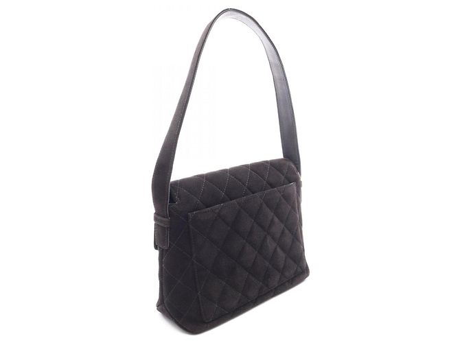 Borsa a tracolla Chanel Matelassé in camoscio Nero - vista 2