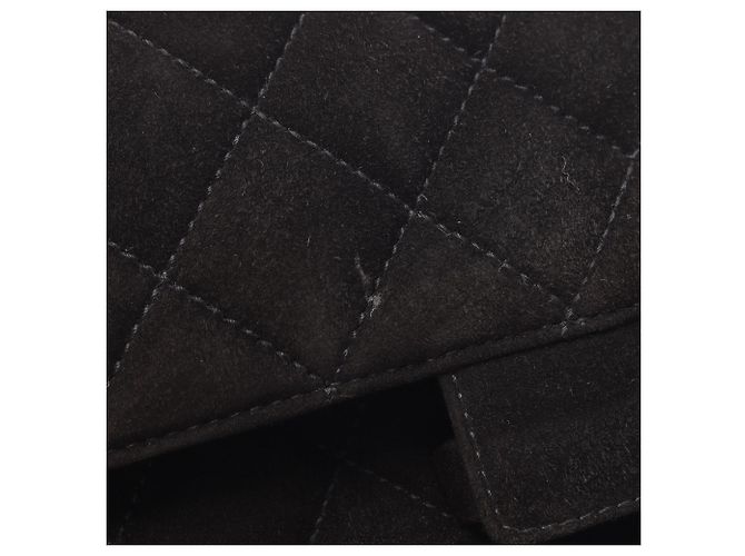 Borsa a tracolla Chanel Matelassé in camoscio Nero - vista 8