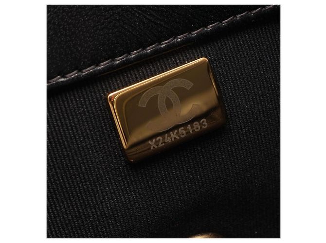 Bolsa de Ombro Chanel Matelassé em Feltro Cinza Marrom - vista 5