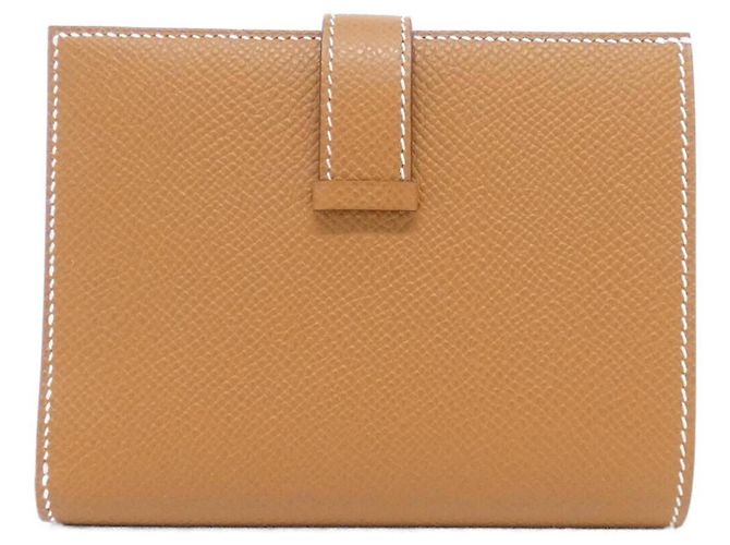 Hermès Portafoglio Hermes Bearn Compact Marrone D'oro - vista 2