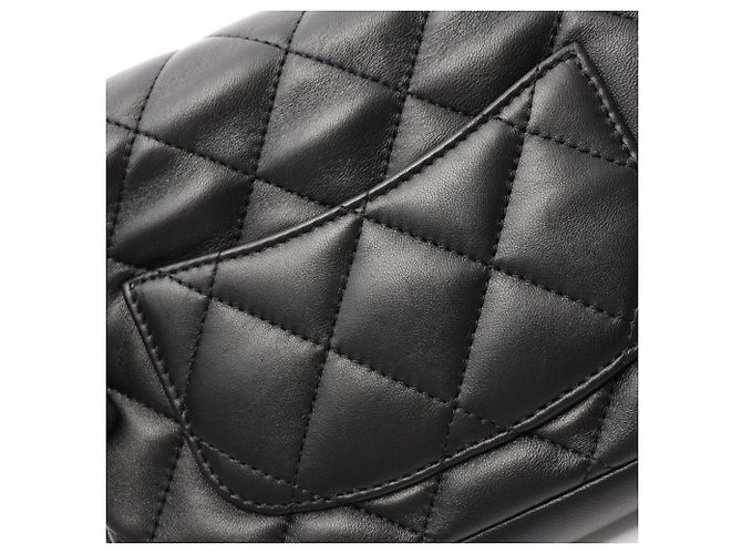 Bolso de hombro Chanel Matelassé de piel de cordero negra Negro - vista 9