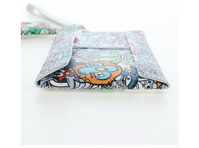 Louis Vuitton Trio Envelope Pouch Set Limited Edition Monogram Comics Canvas Multicolore - vista 3