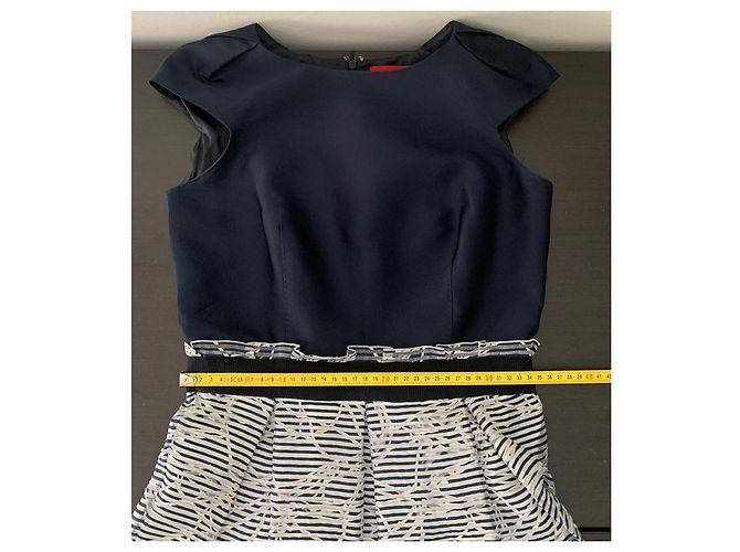 Carolina Herrera Abito blu navy stampato - vista 9