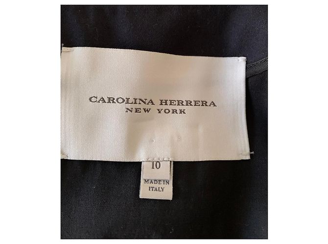 Schwarzes Carolina Herrera Kleid mit Blumenprint - Ansicht 3