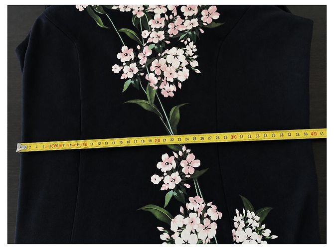 Schwarzes Carolina Herrera Kleid mit Blumenprint - Ansicht 6