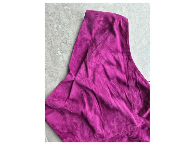 Vestido corto de gamuza violeta IRO - vista 3
