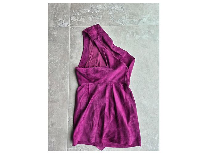 Vestido corto de gamuza violeta IRO - vista 5