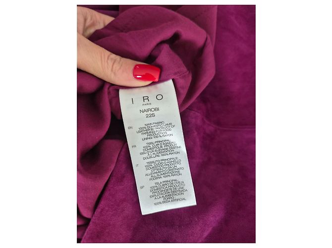 Vestido corto de gamuza violeta IRO - vista 8