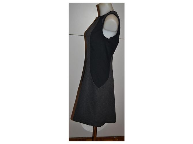 Vestido mini em jersey Michael Kors cinza e preto - vista 4
