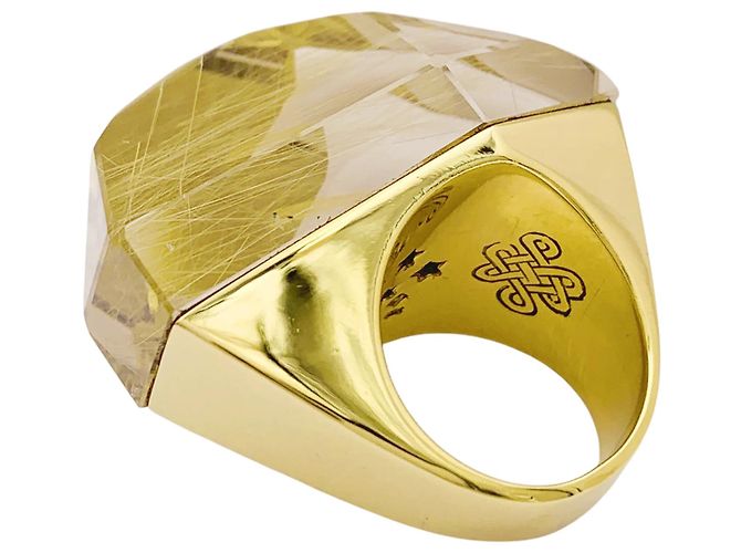 H Stern Anello H.STERN "Temptation Rock" in oro giallo e quarzo rutilo. - vista 2