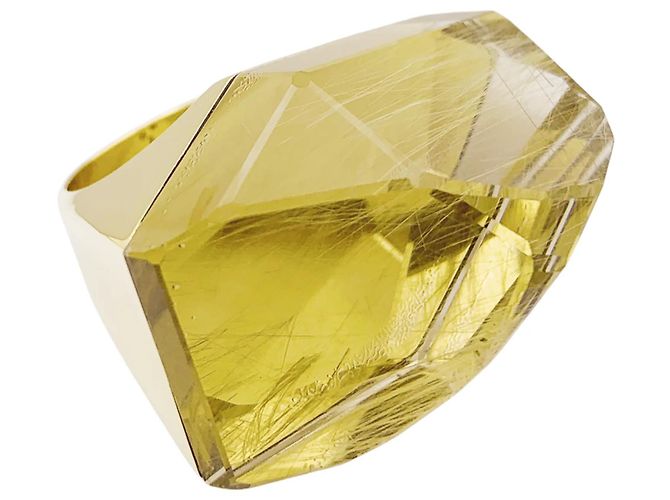 H Stern Anello H.STERN "Temptation Rock" in oro giallo e quarzo rutilo. - vista 3