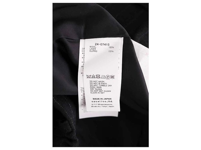 Sacai Pantaloni larghi neri Nero - vista 6