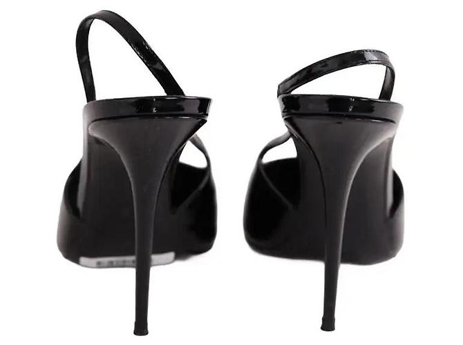 Autre Marque Saint Laurent Absatzschuhe aus schwarzem Lackleder Größe 40 - Ansicht 2
