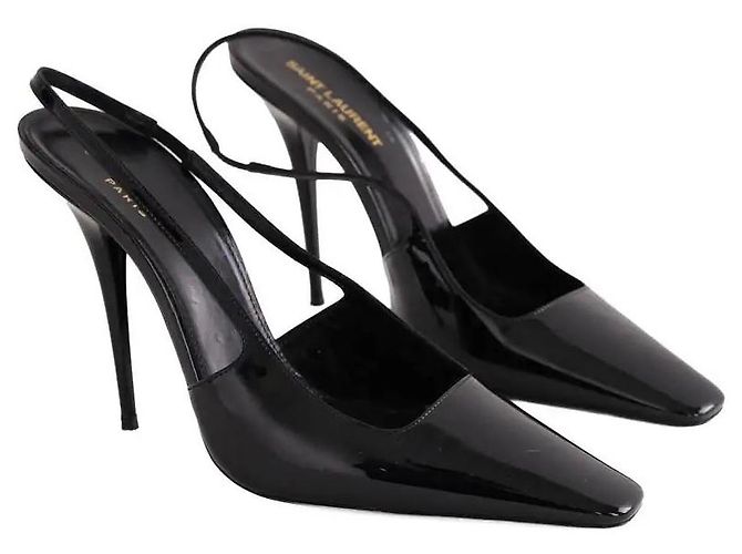Autre Marque Saint Laurent Absatzschuhe aus schwarzem Lackleder Größe 40 - Ansicht 3