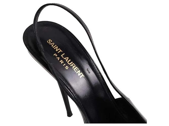 Autre Marque Saint Laurent Absatzschuhe aus schwarzem Lackleder Größe 40 - Ansicht 4
