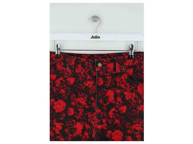 Autre Marque Bermuda Saint Laurent in cotone rosso - vista 2