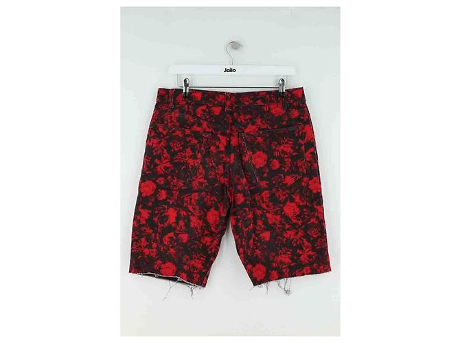 Autre Marque Bermuda Saint Laurent in cotone rosso - vista 3