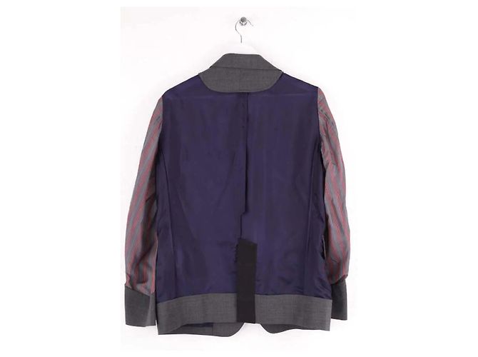 Blazer Sacai de lana gris - vista 4