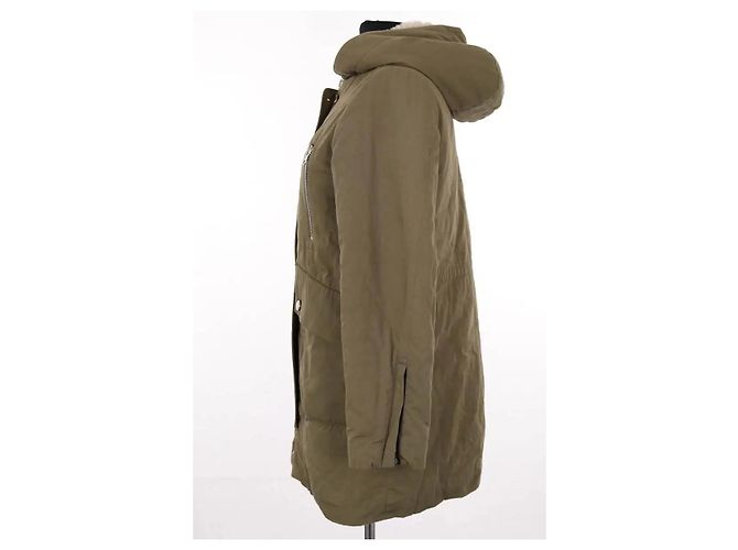 Parka Sandro de algodón caqui - vista 3