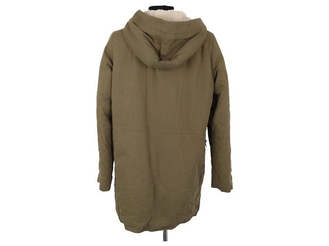 Parka Sandro de algodón caqui - vista 4