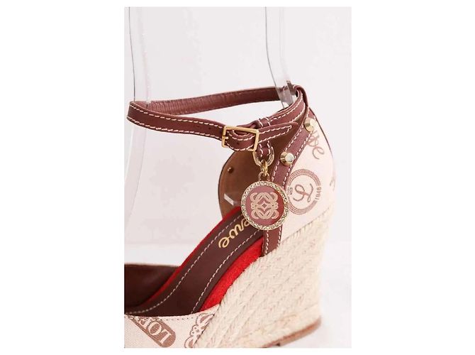 Loewe Sandalen aus beige Stoff - Ansicht 5