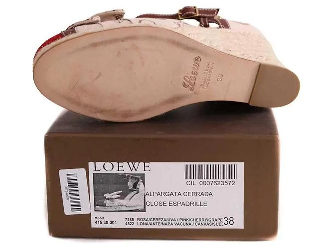 Loewe Sandalen aus beige Stoff - Ansicht 6