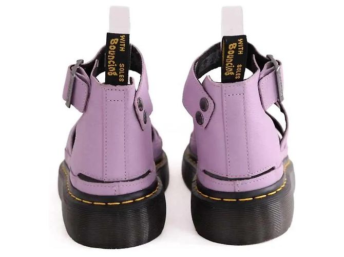 Dr. Martens Purple Leather Mules - view 2