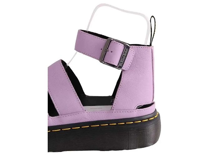 Dr. Martens Purple Leather Mules - view 4