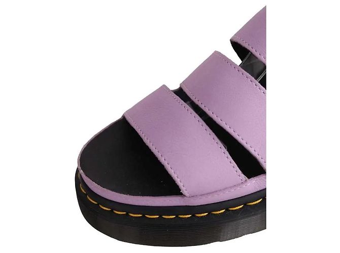 Dr. Martens Purple Leather Mules - view 5