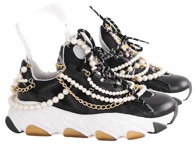 Sneakers Junya Watanabe in pelle nera Nero - vista 3
