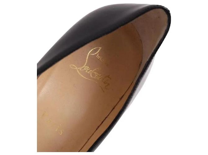 Décolleté Christian Louboutin in vernice nera - vista 4