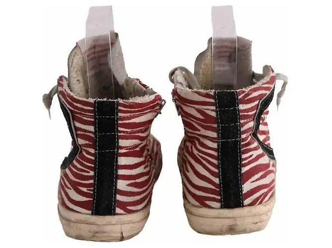 Golden Goose Sneaker rot Stoff Größe 39 - Ansicht 2