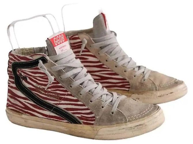 Golden Goose Sneaker rot Stoff Größe 39 - Ansicht 3