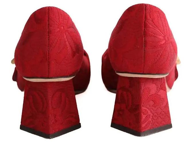 Dolce & Gabbana Red Cloth Heels - view 2