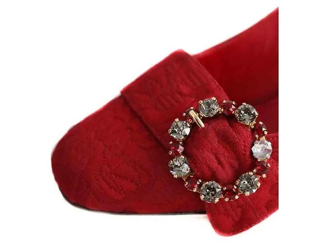 Dolce & Gabbana Red Cloth Heels - view 4