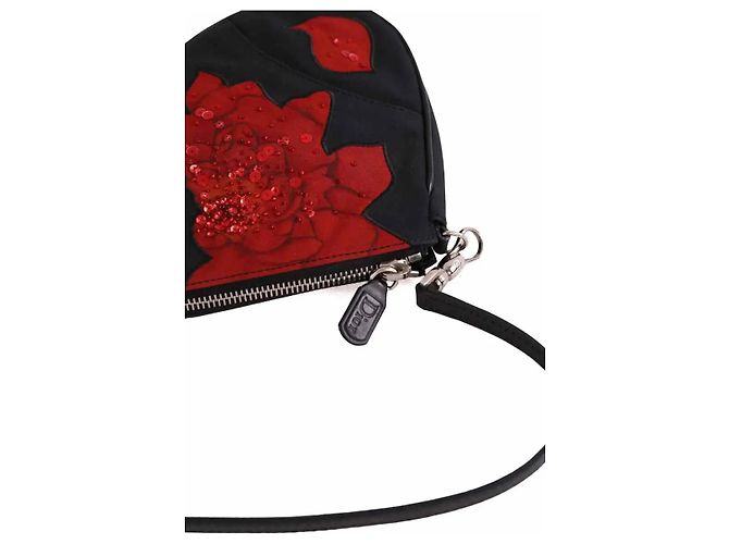 Mini borsa Dior nera in tessuto Nero - vista 3