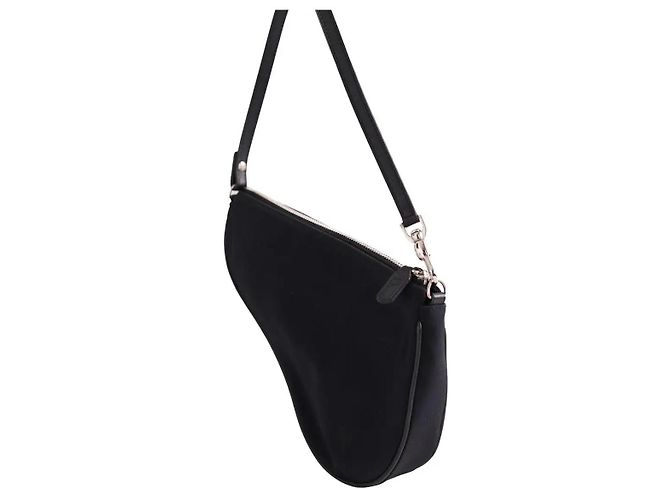 Mini borsa Dior nera in tessuto Nero - vista 6