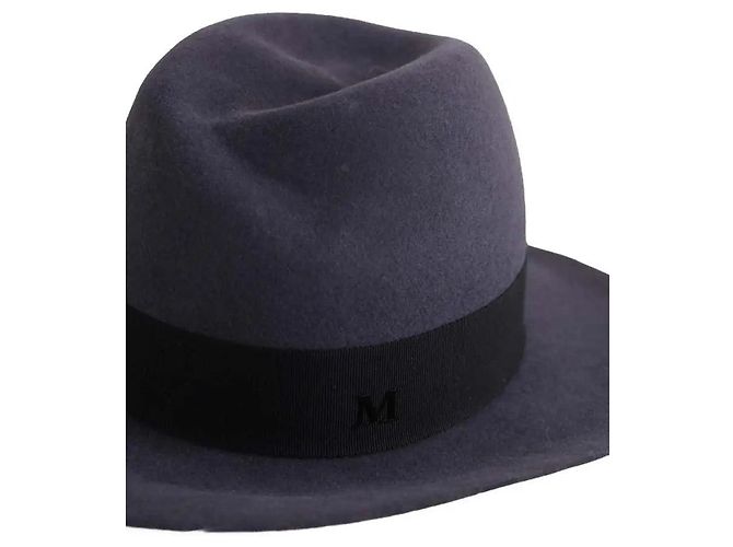 Cappello Panama Maison Michel in lana antracite Grigio antracite - vista 2